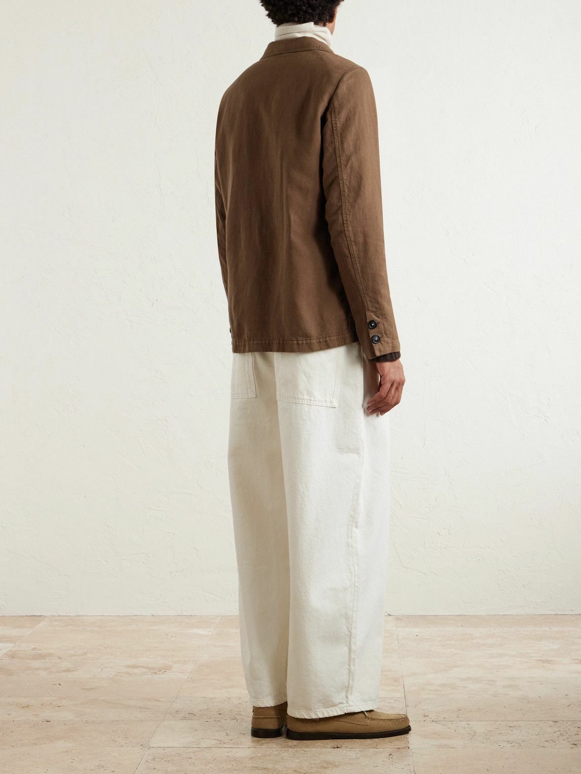 Massimo Alba - Baglietto Cotton and Linen-Blend Blazer - Brown