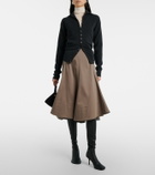 Proenza Schouler Janan cotton-blend sateen midi skirt