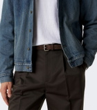 The Row Geo suede belt