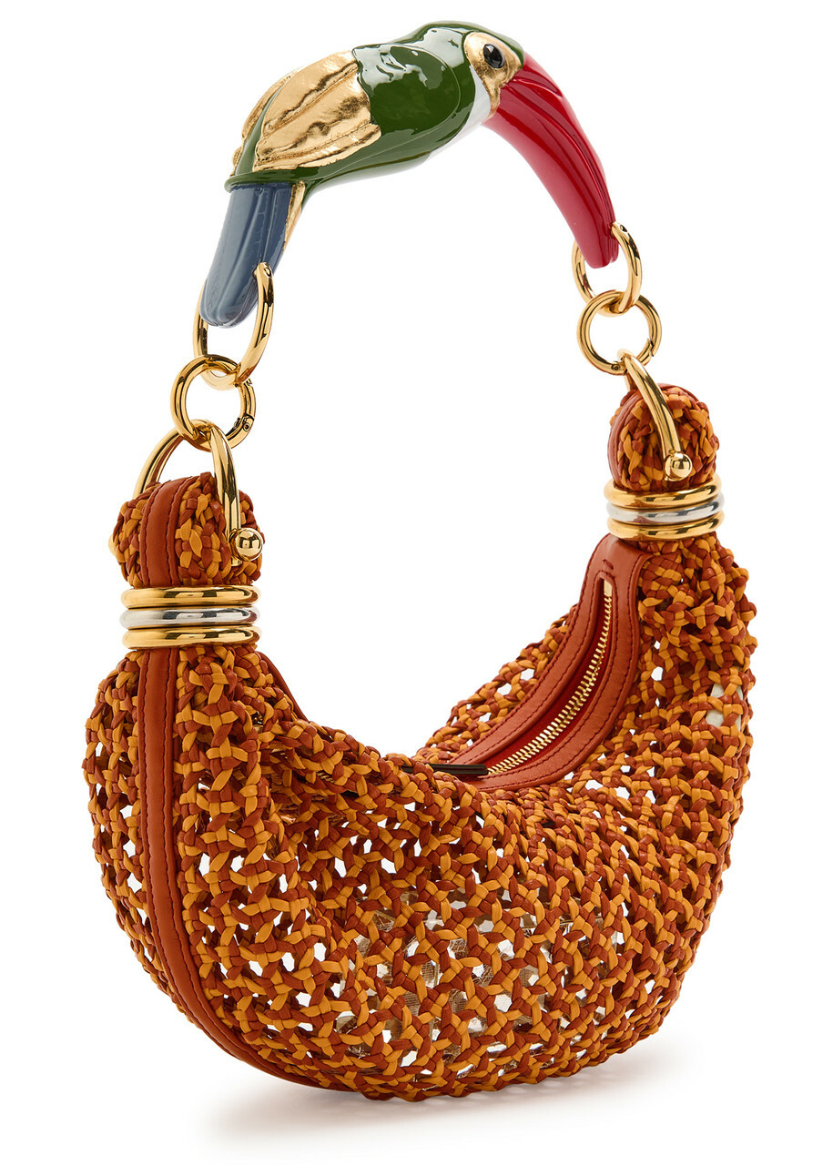 Chloe Bracelet Toucan Braided Leather top Handle bag - Orange - One Size
