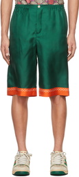 Gucci Green GG Ananas Twill Shorts