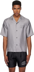 AMIRI Gray 'Arts District' Bowling Shirt