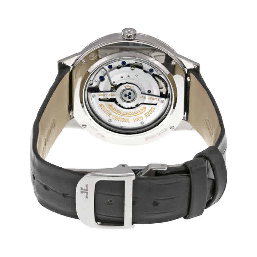Jaeger LeCoultre Rendez-Vous Date Mother of Pearl Dial Black Leather Mens Watch Q3548490