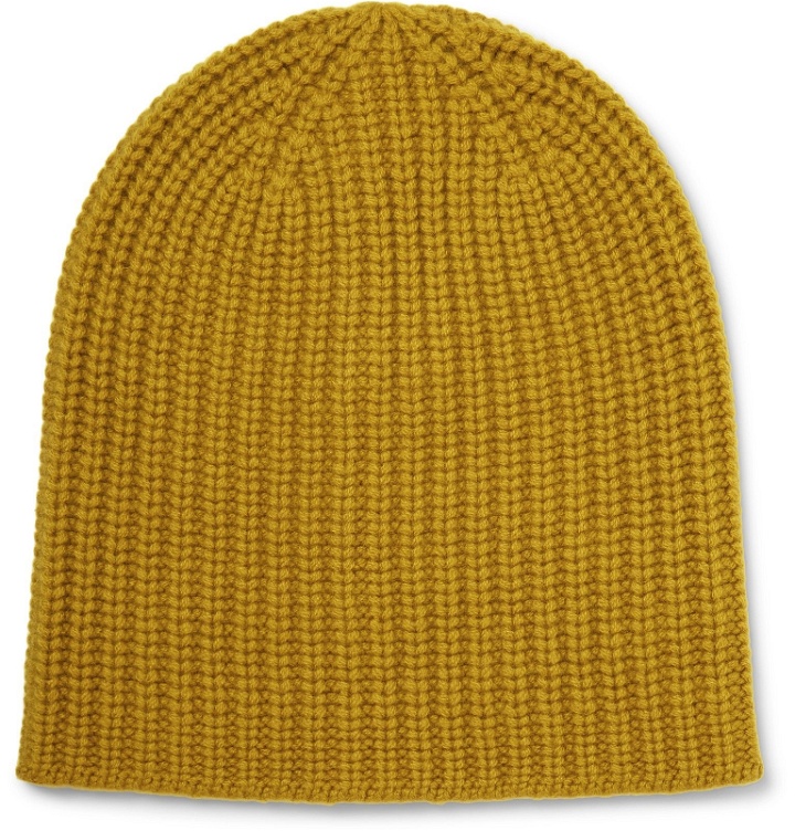 Photo: Alex Mill - Ribbed Cashmere Beanie - Yellow