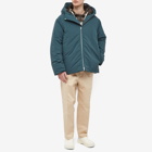 Jil Sander Men's Recycled Down Hooded Jacket in Petrol