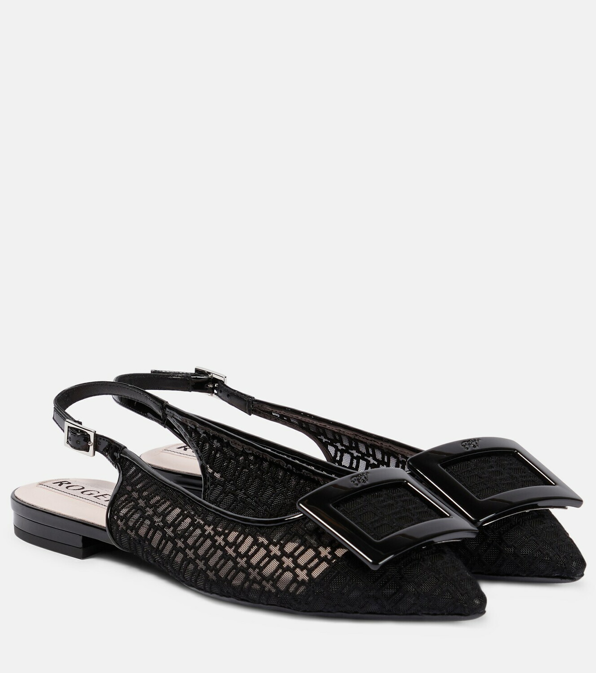 Roger Vivier Gommettine net slingback flats Roger Vivier