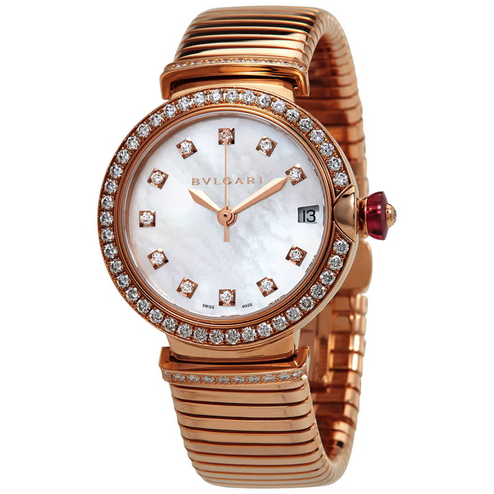 Photo: Bvlgari Serpenti Tubogas 18kt Rose Gold Diamond Ladies Watch 103034