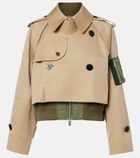 Sacai Padded cotton-blend bomber jacket