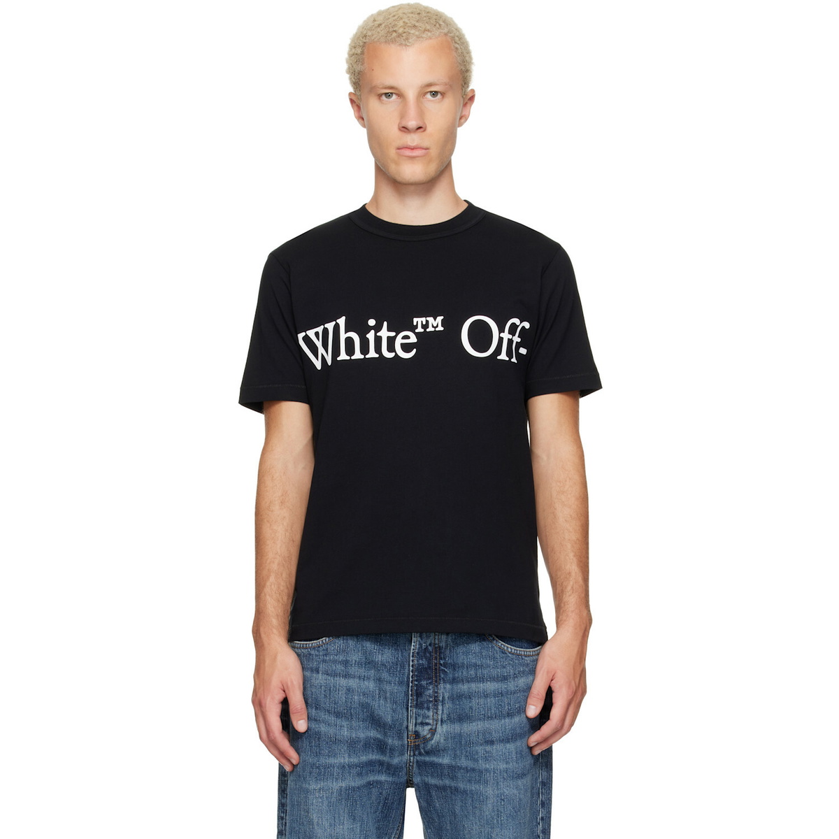 Off-White Black Bookish Scarf Regular T-shirt