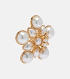 Oscar de la Renta Embellished clip-on earrings