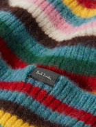 Paul Smith - Striped Ribbed Wool Beanie