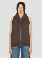 Hooded Vest in Brown