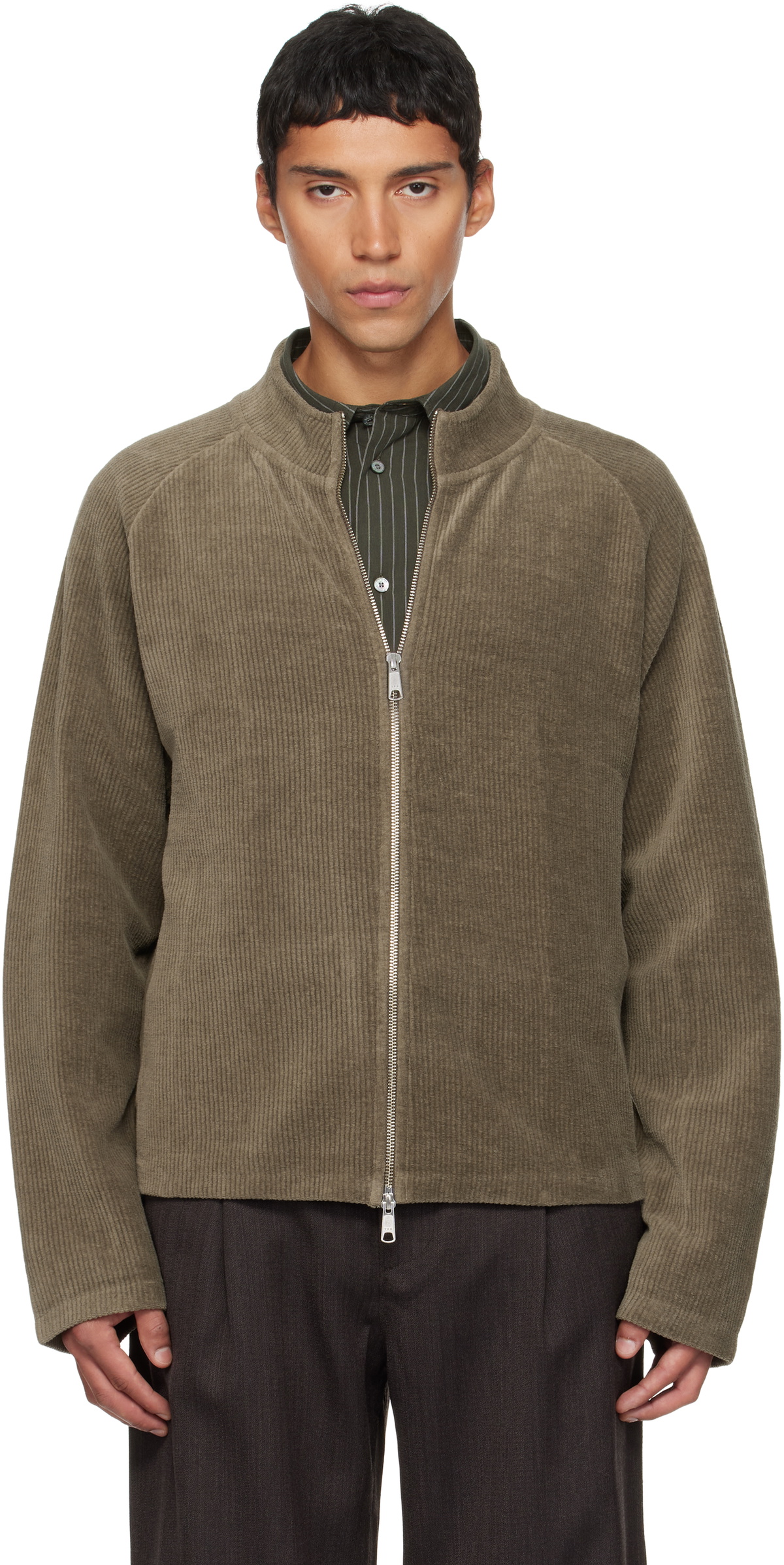 mfpen Men's Fence Cardigan in Brown mfpen