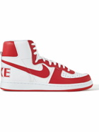 Nike - Terminator Leather High-Top Sneakers - Red