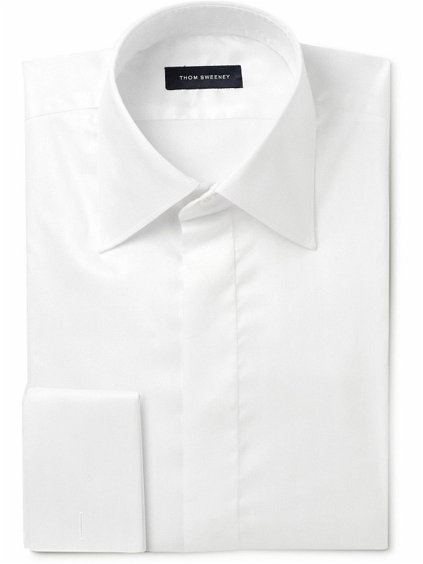 Photo: Thom Sweeney - Cutaway-Collar Cotton and Lyocell-Blend Shirt - White