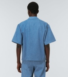 King & Tuckfield - Notch-collar wrap denim bowling shirt