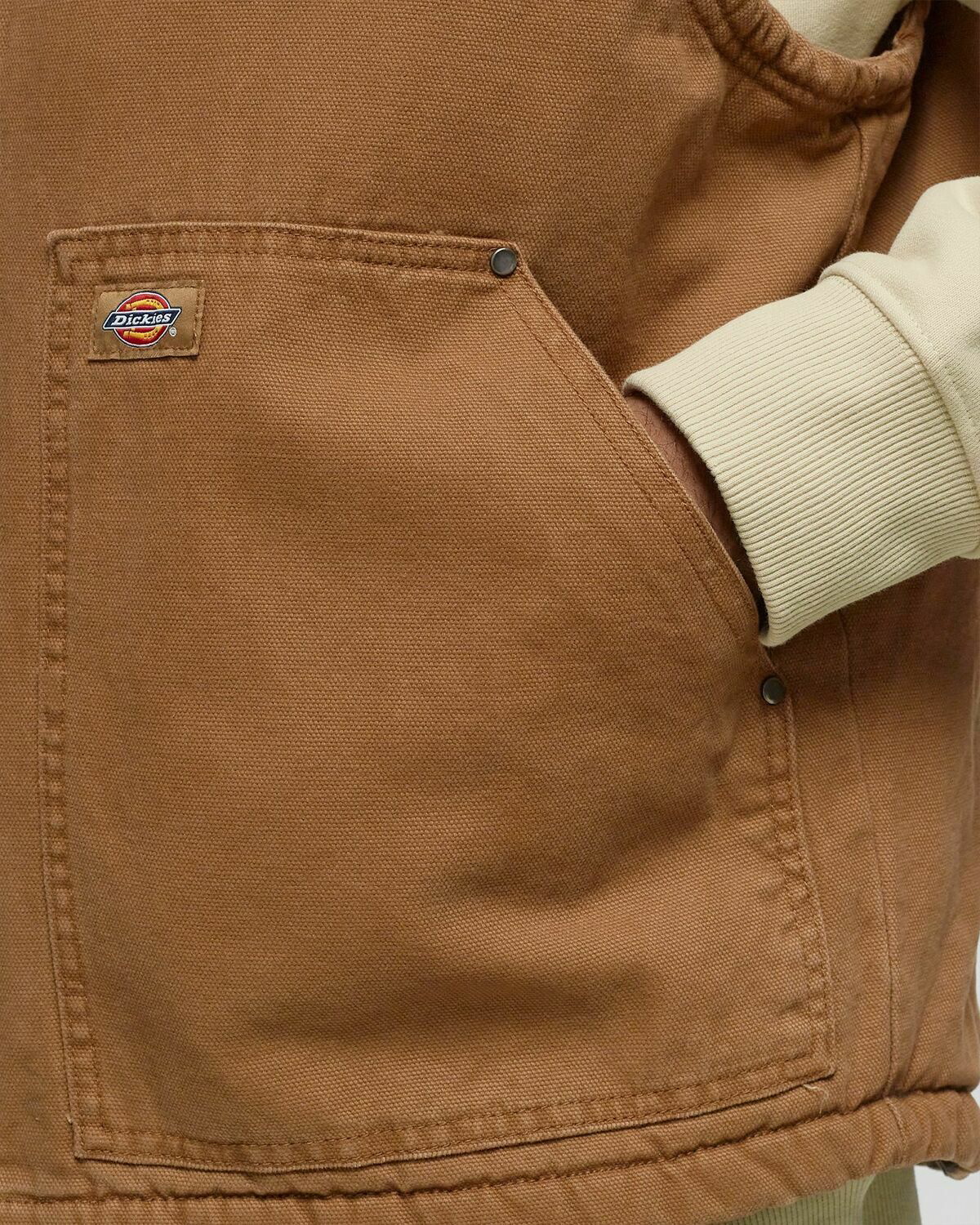 Dickies Dickies Duck Canvas Vest Brown - Mens - Vests Dickies Construct