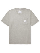 REIGNING CHAMP - Logo-Appliquéd Cotton-Jersey T-Shirt - Gray