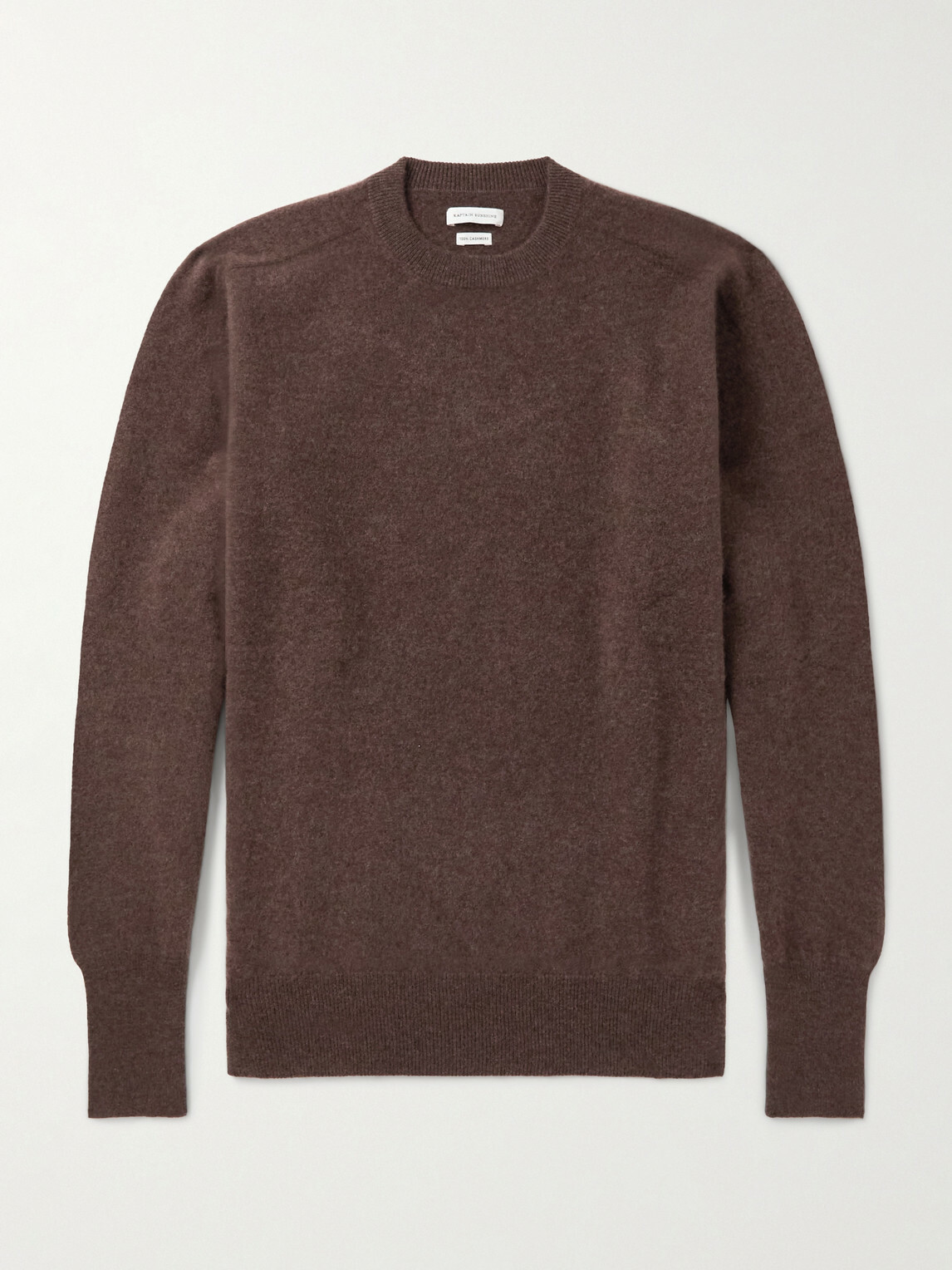 Kaptain Sunshine - Brushed-Cashmere Sweater - Brown