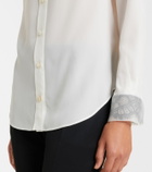McQueen Lace-trimmed silk shirt