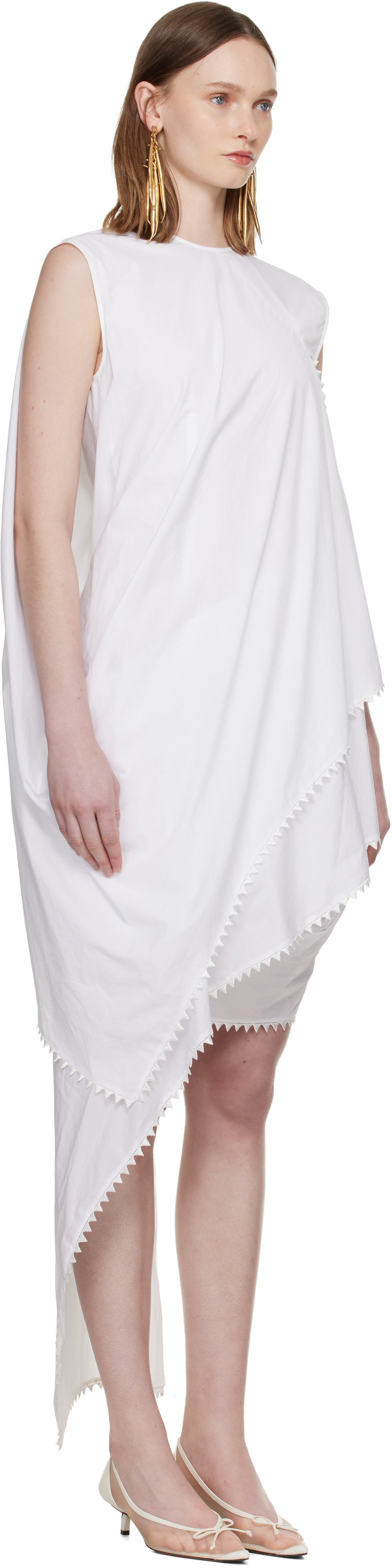 JACQUEMUS White 'The Traversin' Minidress