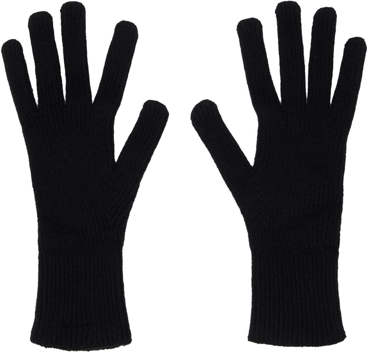 Photo: Baserange Black Ribbed Gloves