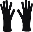 Baserange Black Ribbed Gloves