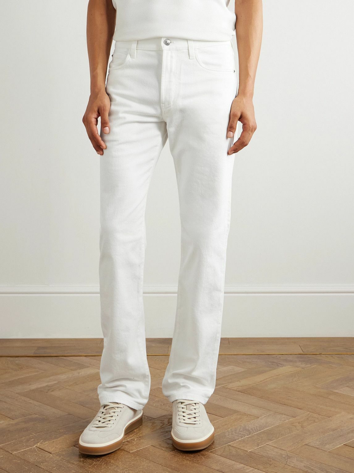 Loro Piana - Quarona Slim-Fit Straight-Leg Jeans - White