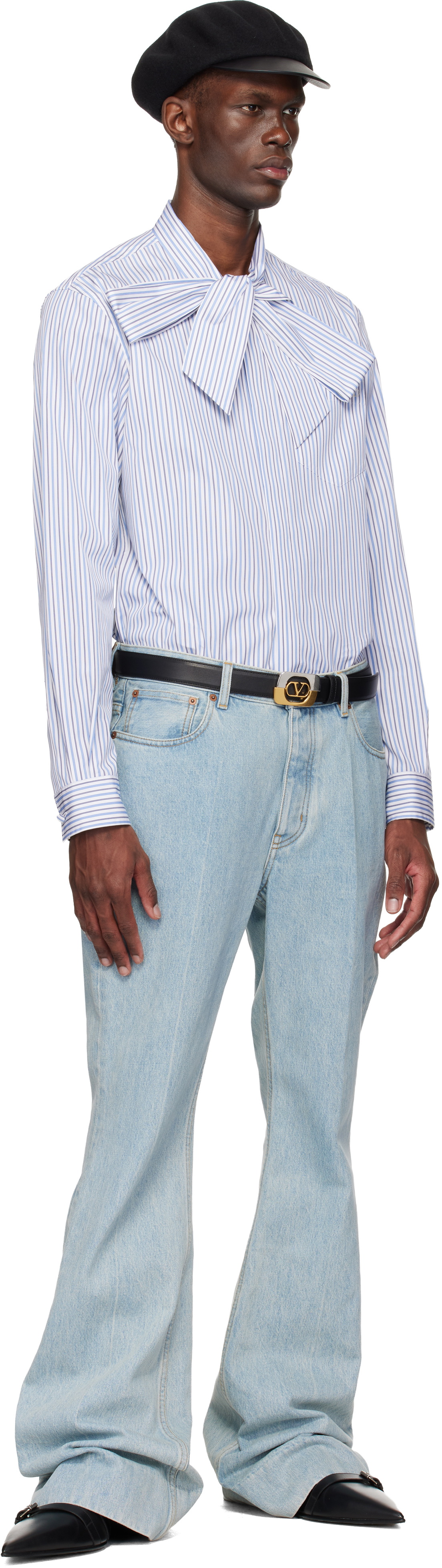 Valentino Garavani Black VLogo Signature Belt