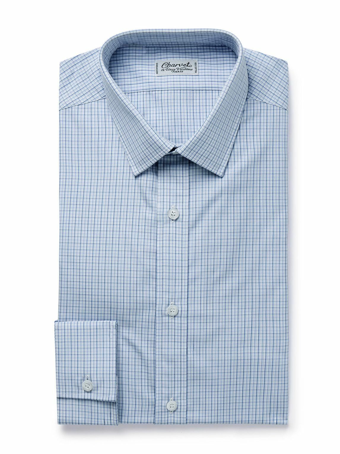 トップス CHARVET FRANCE STRIPE COTTON SHIRT Charvet - Striped Cotton Shirt - Blue Charvet