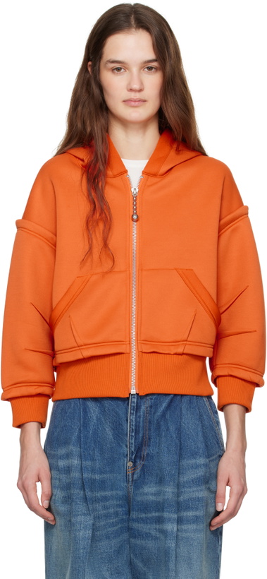 Photo: UNDERCOVER Orange Zip Hoodie