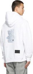 We11done Pearl Necklace Teddy Hoodie