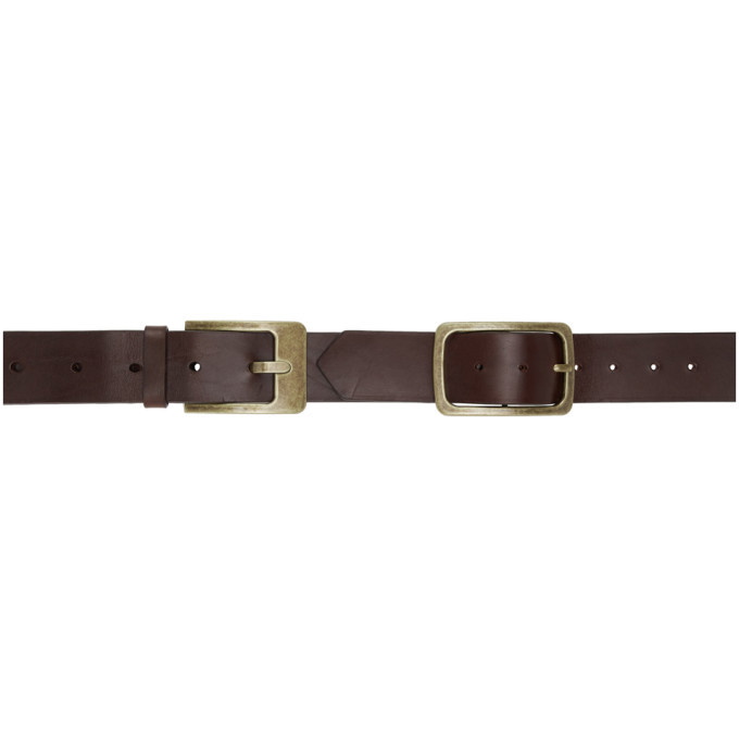 Photo: Dries Van Noten Brown Twin Buckle Belt