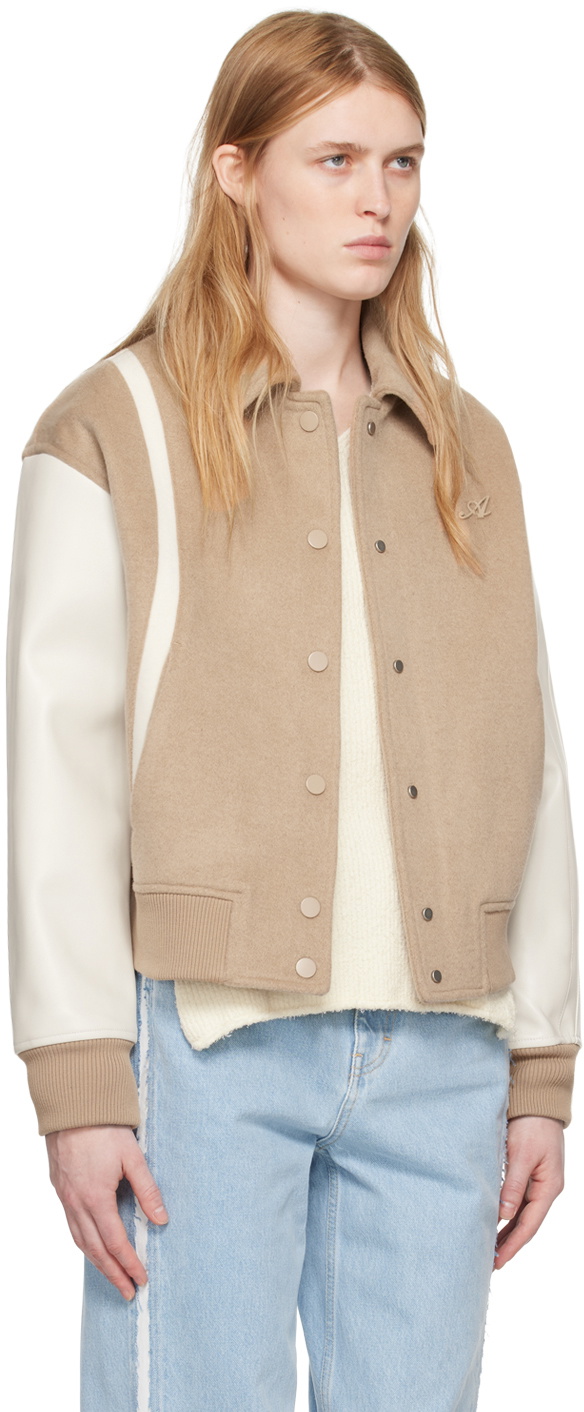 Axel Arigato Beige Bay Bomber Jacket