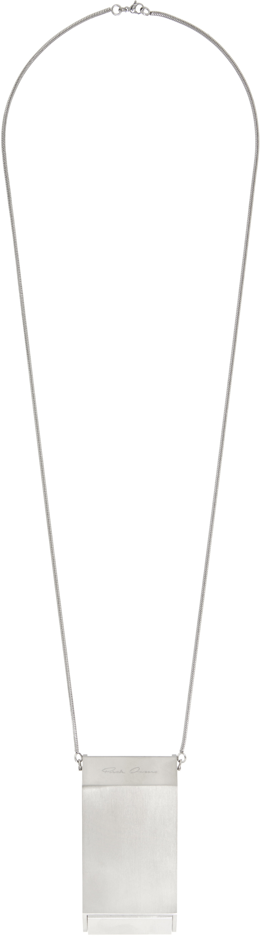 Rick Owens Silver Double Link Choker Necklace Rick Owens