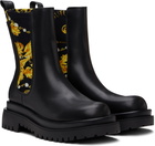 Versace Jeans Couture Black Drew Ankle Chelsea Boots
