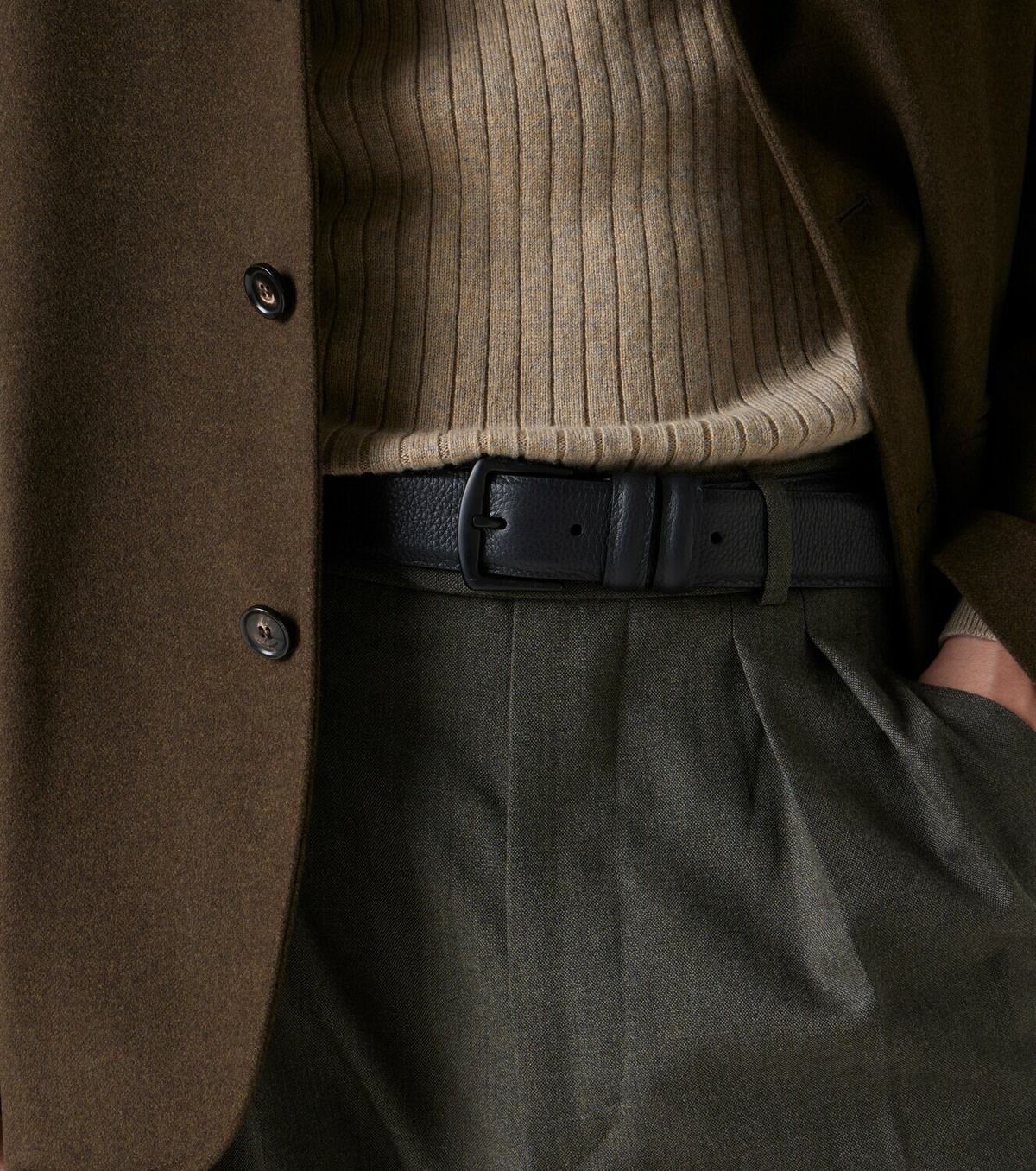 Loro Piana Alsavel leather belt