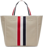 Thom Browne Beige RWB Stripe Hunting Tote