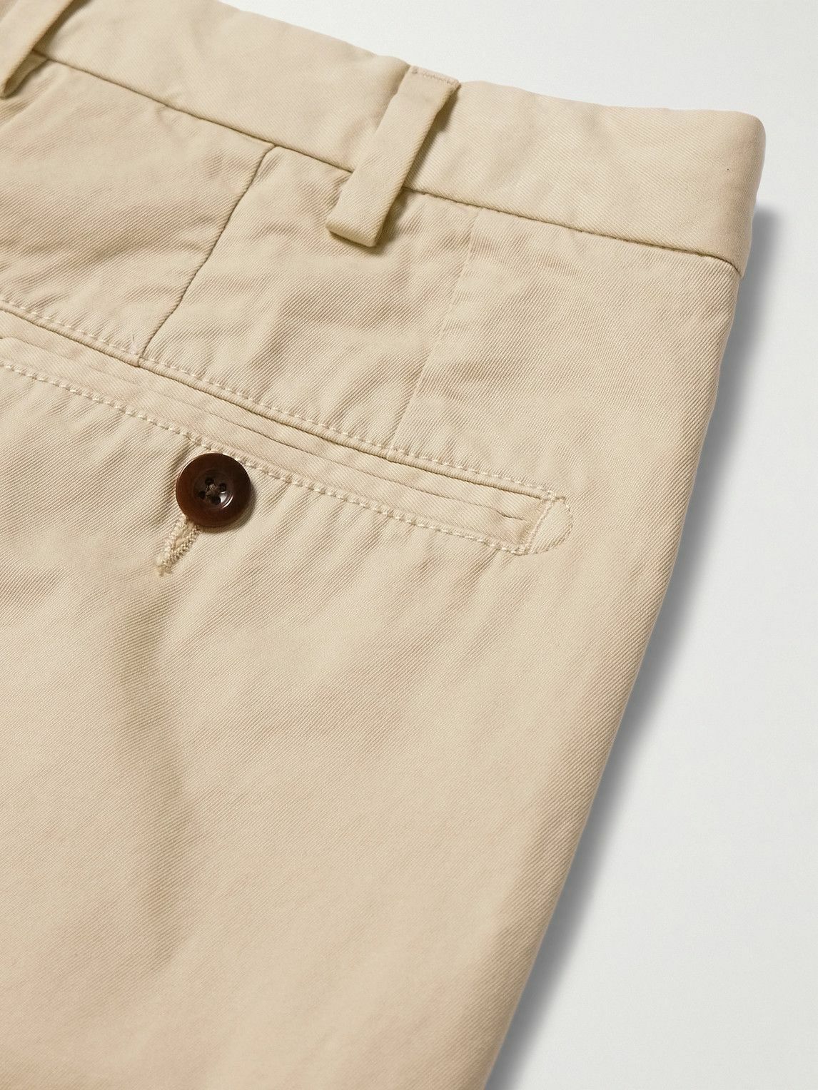 Sid Mashburn - Straight-Leg Garment-Dyed Cotton-Twill Trousers - Neutrals
