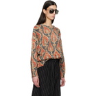 R13 Black & Red Printed Oversized Sweater