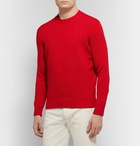 Loro Piana - Slim-Fit Textured Cotton Sweater - Red