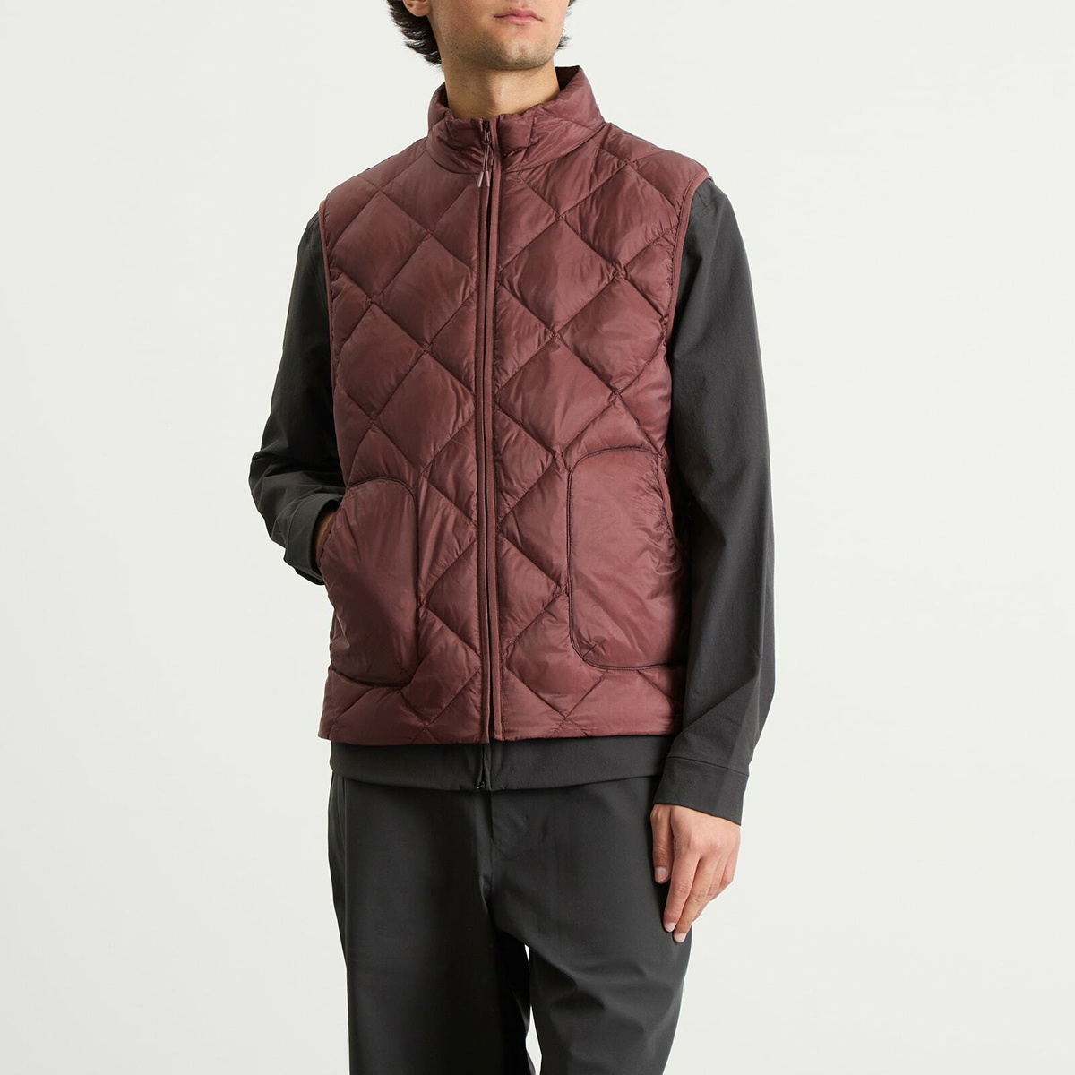 Hiking Patrol Men's Base LT Down Vest in Maroon