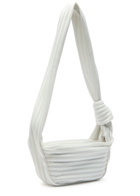 Issey Miyake Linear 58 Striped Mesh bag - Off White - One Size