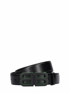 BALENCIAGA - 3.5cm Bb Hourglass Leather Belt