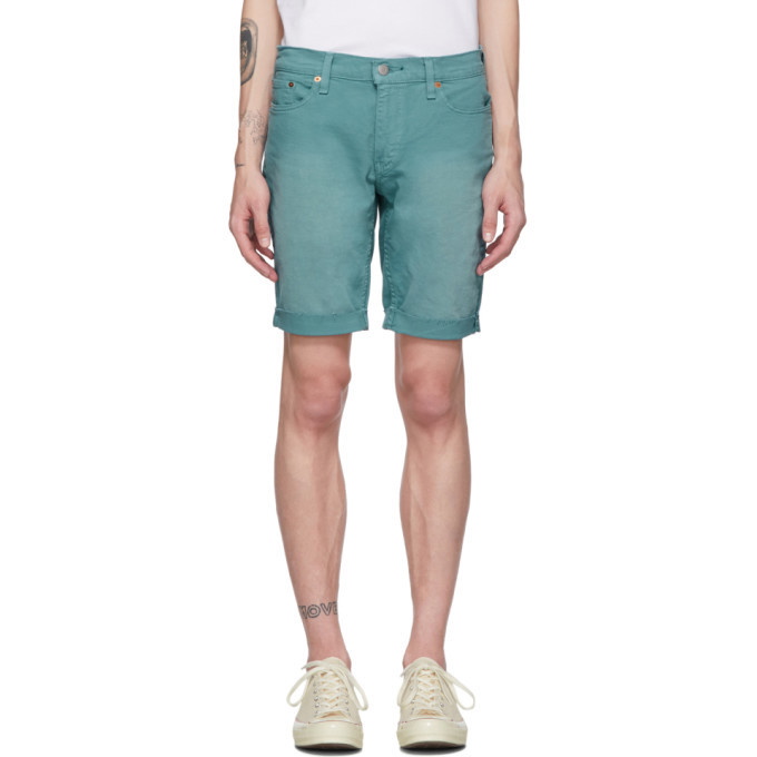 Photo: Levis Blue Stretch Denim 511 Slim Cut-Off Shorts