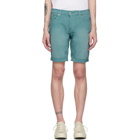 Levis Blue Stretch Denim 511 Slim Cut-Off Shorts