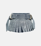 Dion Lee Pleated denim miniskirt