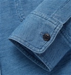 Faherty - Knit Seasons Slim-Fit Indigo-Dyed Cotton Shirt - Blue