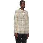 LHomme Rouge Off-White and Brown Work Overshirt