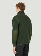 Logo Embroidery Fleece Sweatshirt in Green